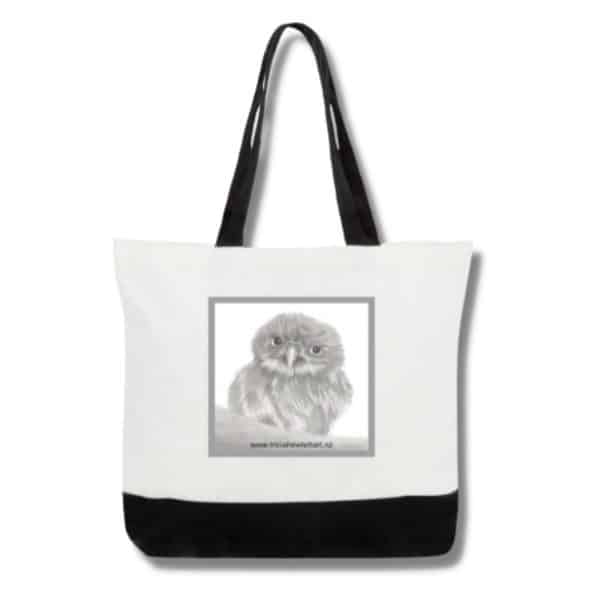 Baby owl Artwork by Tricia Hewlett on Carry Bag