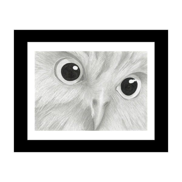 I See You (owl face) Framed Artwork by Tricia Hewlett