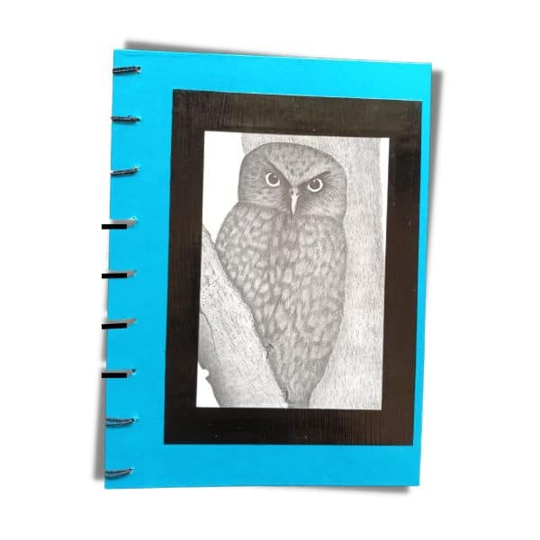 Handmade Journal with Ruru Artwork by Tricia Hewlett