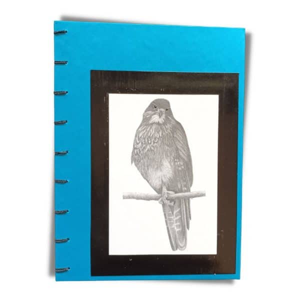 Handmade Journal with Falcon Artwork by Tricia Hewlett