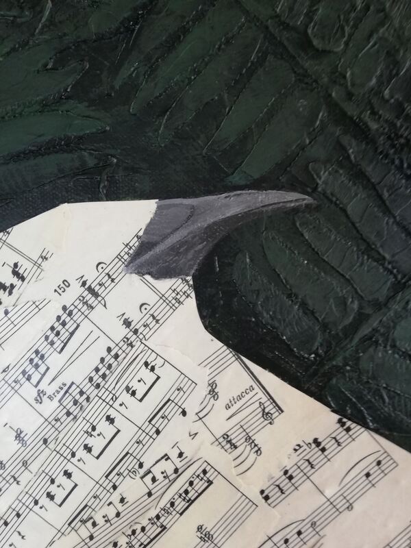 Painting the detail of the Songbird series beak