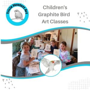 Children's Graphite Bird Art Class Flyer