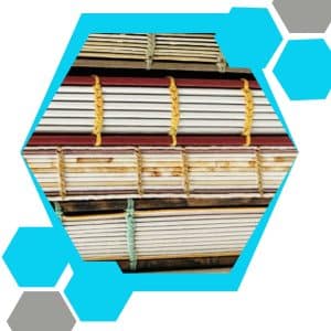 Pile of books showing their coptic bookbindings